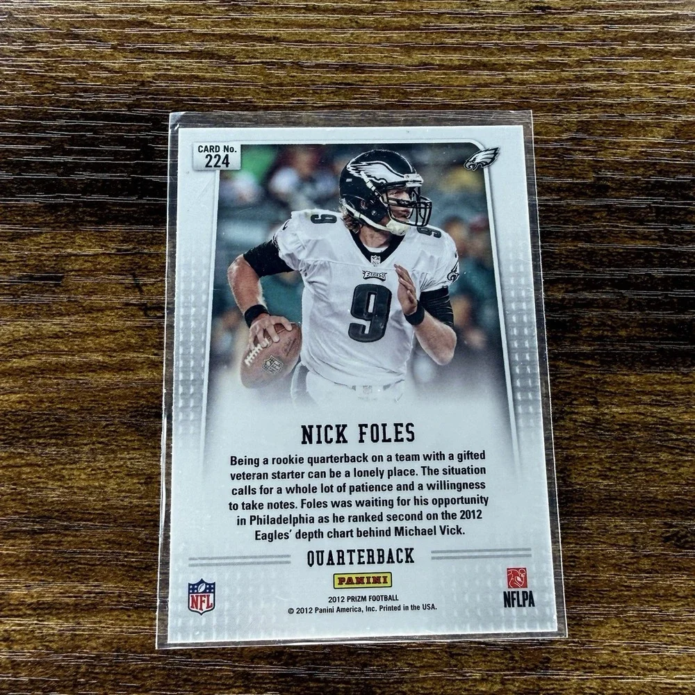 2012 Panini Prizm Nick Foles RC #224 Eagles Rookie Super Bowl MVP